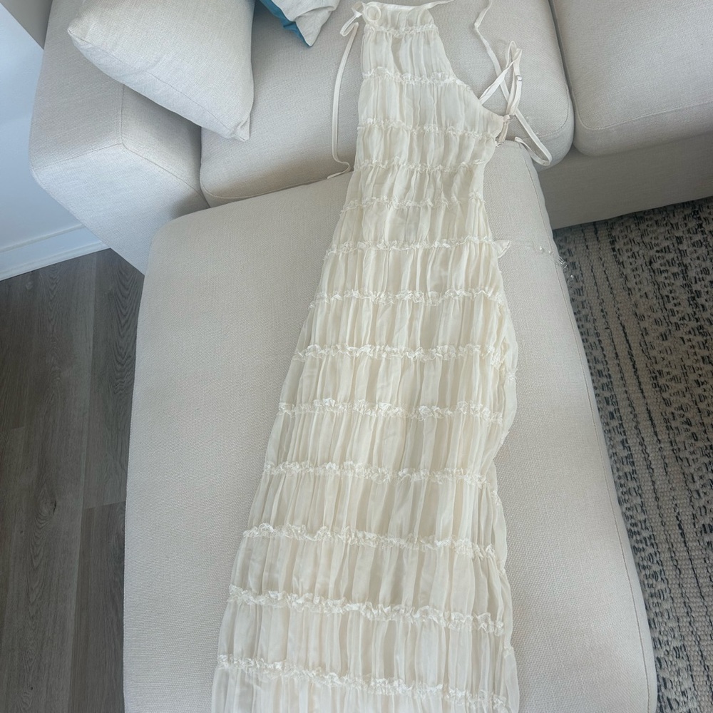 Peppermayo Cream Spaghetti Strap Sundress